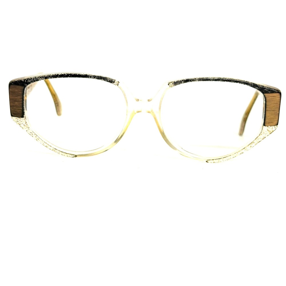 Vintage Silhouette M 1126 Eyeglasses Frames Gold Glitter Clear Cat Eye 56-14-130